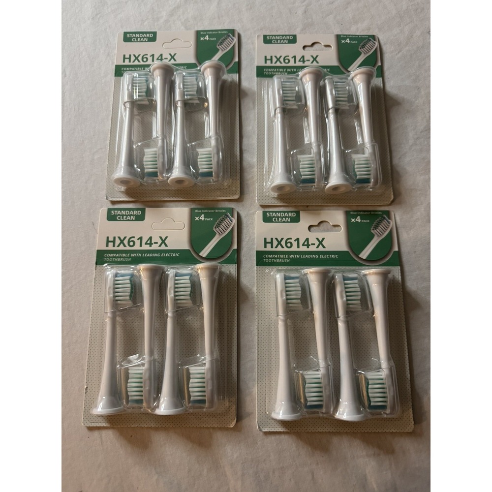 16 Pack Replacement Toothbrush Heads Compatible Sonicare HX614-X White Lot of 4